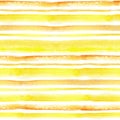 Watercolor strips seamless pattern set.Yellow, orange background