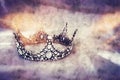 Watercolor style and abstract image of beautiful queen/king crown. fantasy medieval period