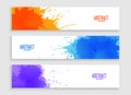 watercolor style abstract web business header layout for website backdrop Royalty Free Stock Photo