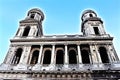 Watercolor style painting which represents a glimpse of one of the churches in the center of Paris Royalty Free Stock Photo