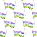 Watercolor suffragette flag pattern