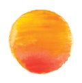 Watercolor sun, vector illustration Royalty Free Stock Photo