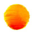 Watercolor sun, vector illustration Royalty Free Stock Photo