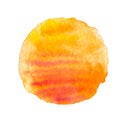 Watercolor sun, vector illustration Royalty Free Stock Photo