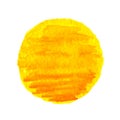 Watercolor sun, vector illustration Royalty Free Stock Photo