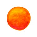 Watercolor sun, vector illustration Royalty Free Stock Photo