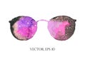 Watercolor sunglasses in beautiful colors of space