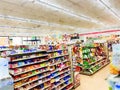 Watercolor of supermarket background