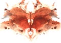 watercolor symmetrical Rorschach blot Royalty Free Stock Photo