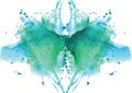 watercolor symmetrical Rorschach blot Royalty Free Stock Photo