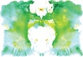 watercolor symmetrical Rorschach blot Royalty Free Stock Photo