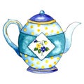 Watercolor teapot.