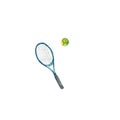 Watercolor tennis racquet Royalty Free Stock Photo