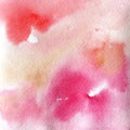 Watercolor texture transparent marble red and ocher color. abstract background