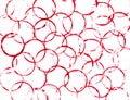 Watercolor textures red abstract hand painted circles with on white background Royalty Free Stock Photo