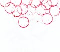 Watercolor textures red abstract hand painted circles with on white background Royalty Free Stock Photo