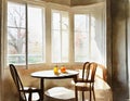 Watercolor of thanksgiving table