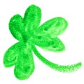 Watercolor three leaf clover