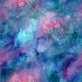 Watercolor tie dye seamless pattern with galaxy vibe