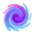 Watercolor transparent swirl purple lavender teal blue color background Royalty Free Stock Photo