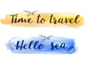 Watercolor travel backgrounds