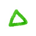 Watercolor triangle stroke in grass green color