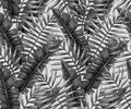 Watercolor tropical palm leaves seamless pattern monochrome Royalty Free Stock Photo