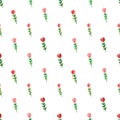 Watercolor Tulip pattern seamless