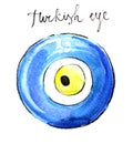 Watercolor turkish eye