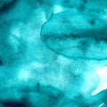 Watercolor turquoise blue water blot blob spot abstract texture backdrop background