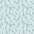 Watercolor twigs of herbs, leaves. Seamless pattern on a light green, pastel background. Aerial, botanical, delicate, feminine