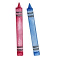 watercolor two pencil crayon Royalty Free Stock Photo