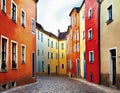 Watercolor of typical Street Colorful