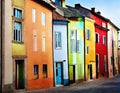 Watercolor of typical Street Colorful