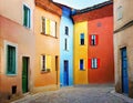 Watercolor of typical Street Colorful