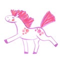 Watercolor unicorn illustration, fairy tale creature, magical animal. Royalty Free Stock Photo