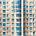 Watercolor of Unique skyscraper design featuring a Fibonacci spiral and windows arranged in a logarithmic spiral