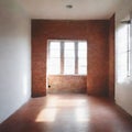 Watercolor of Unoccupied brick room for business or Royalty Free Stock Photo