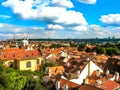 Watercolor urban landscape. Prague, Czech Republic