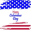 Watercolor usa flag for columbus day