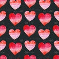 Watercolor Valentines seamless pattern