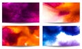 Watercolor vector banners