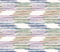 Watercolor vector chevron stripe background. Horizontal masculine shirt zig zag line seamless pattern. Hand painted