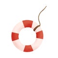 Watercolor vector illustration of a lifeline in childish style Royalty Free Stock Photo