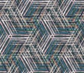 Watercolor vector woven background. Criss Cross masculine shirt line seamless pattern. Hand painted wonky criss