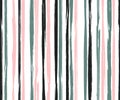 Watercolor vertical lines vector seamless pattern. Royalty Free Stock Photo