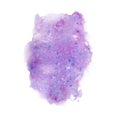 Watercolor vibrant violet background with blue spots