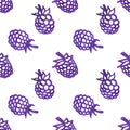 Watercolor vintage blackberry seamless vector pattern