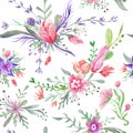 Watercolor Vintage Summer Pattern