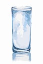 Watercolor water glass. Royalty Free Stock Photo